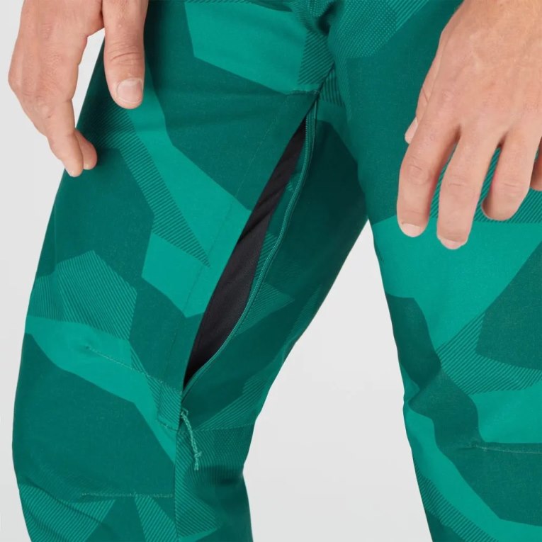 Salomon Edge Men's Ski Pants Green | CA 4X79